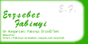 erzsebet fabinyi business card